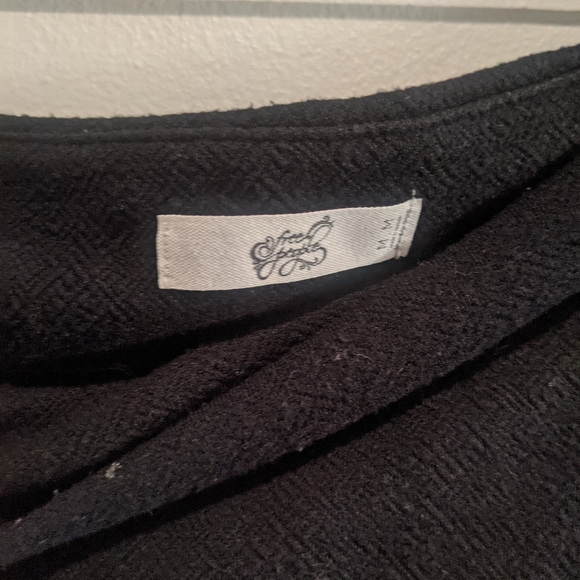 Free People Mixed Media Midi Skirt With Peekaboo Lace - Picture 2 of 4